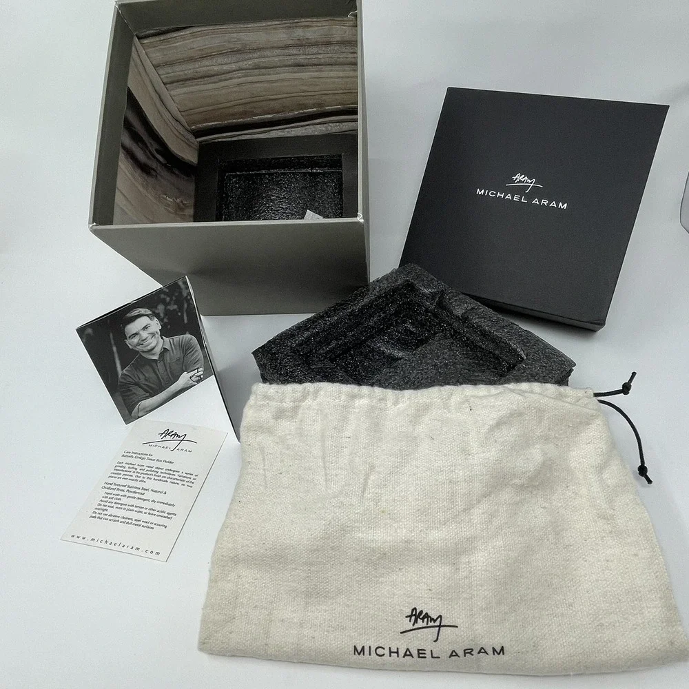 Michael Aram EMPTY BOX for REPLACEMENT / GIFT- 175843 Butterfly Ginkgo Tissue Bx